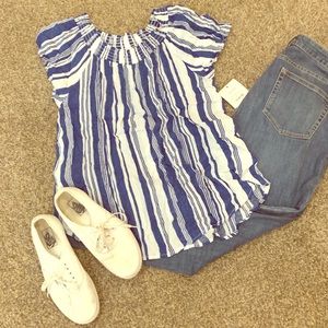 Blue stripped blouse